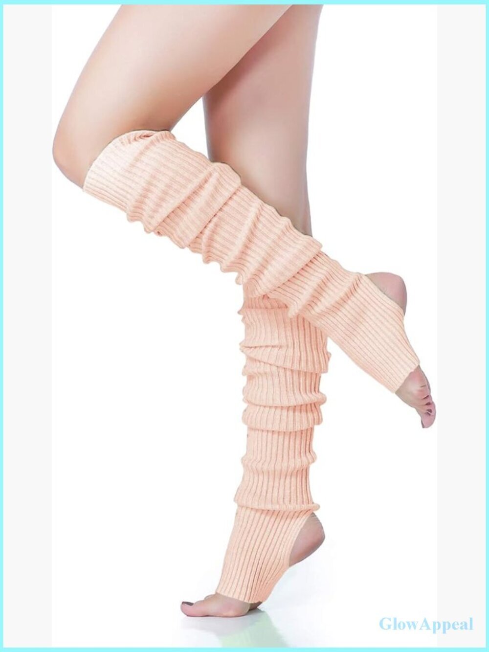 Long Leg Warmer 28in Ribbed Knit Stirrup Dance Yoga
